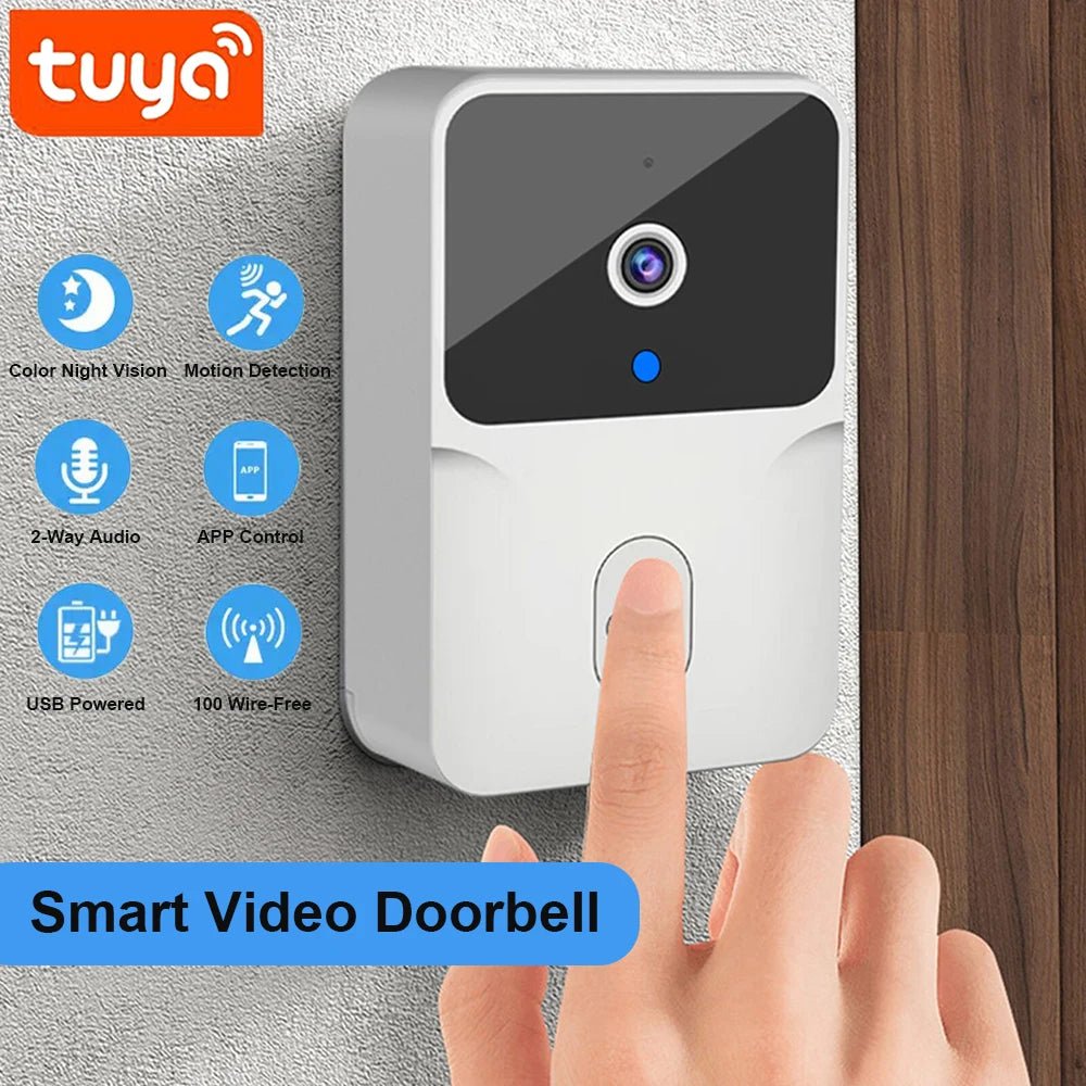 Tuya WiFi Video Doorbell Wireless HD Camera PIR Motion Detection IR Alarm Security Smart Home Door Bell WiFi Intercom for Home - Amazing Gadgets Outlet
