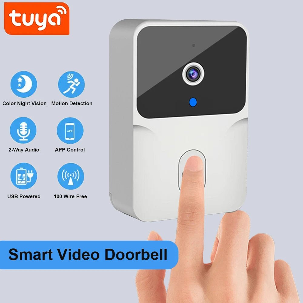 Tuya WiFi Video Doorbell Wireless HD Camera PIR Motion Detection IR Alarm Security Smart Home Door Bell WiFi Intercom for Home - Amazing Gadgets Outlet