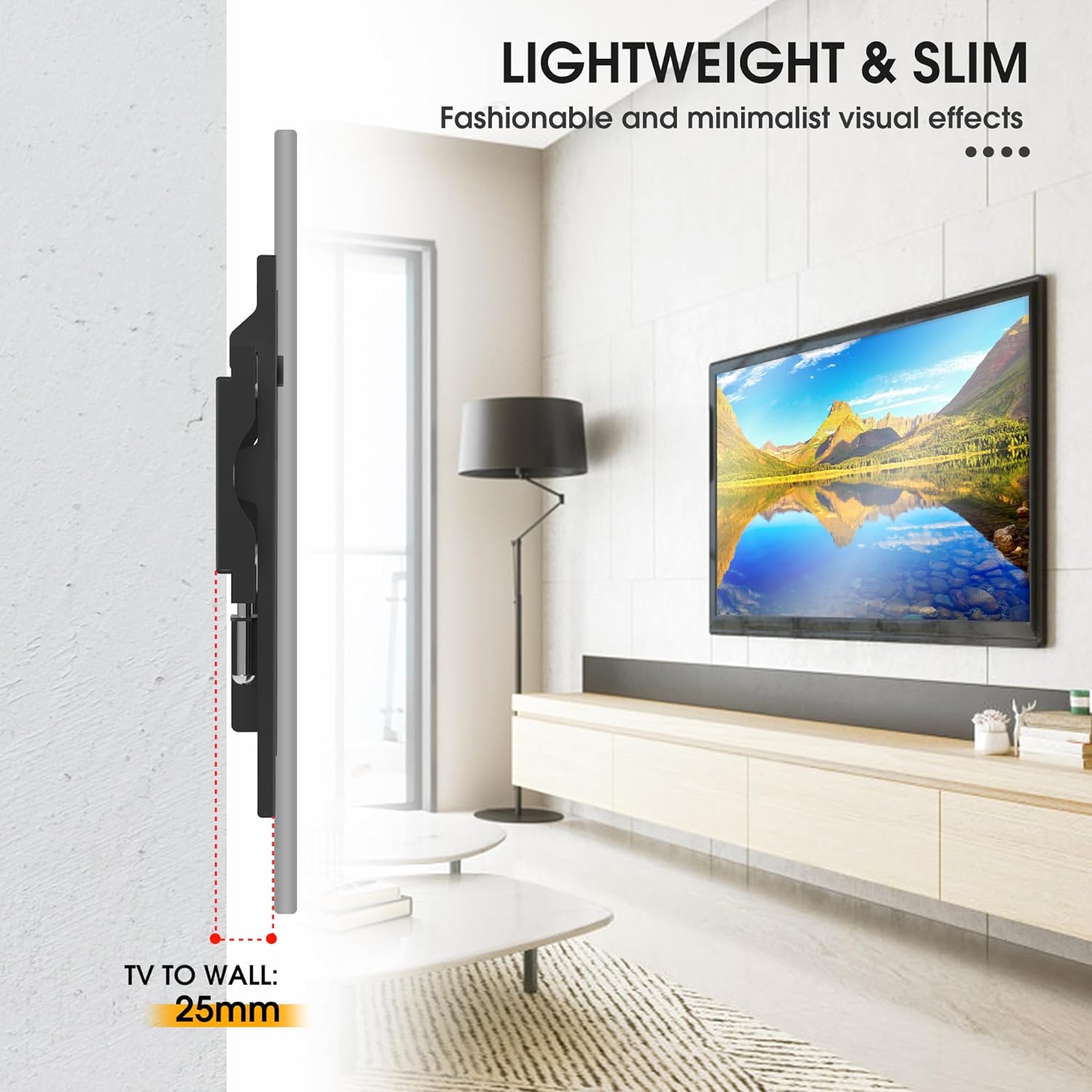 Tv Wall Bracket For 17 - 43 Inch, Flat Tv Wall Mount With Spirit Level, 25kg Capacity, Max Vesa: 200x200 - Amazing Gadgets Outlet