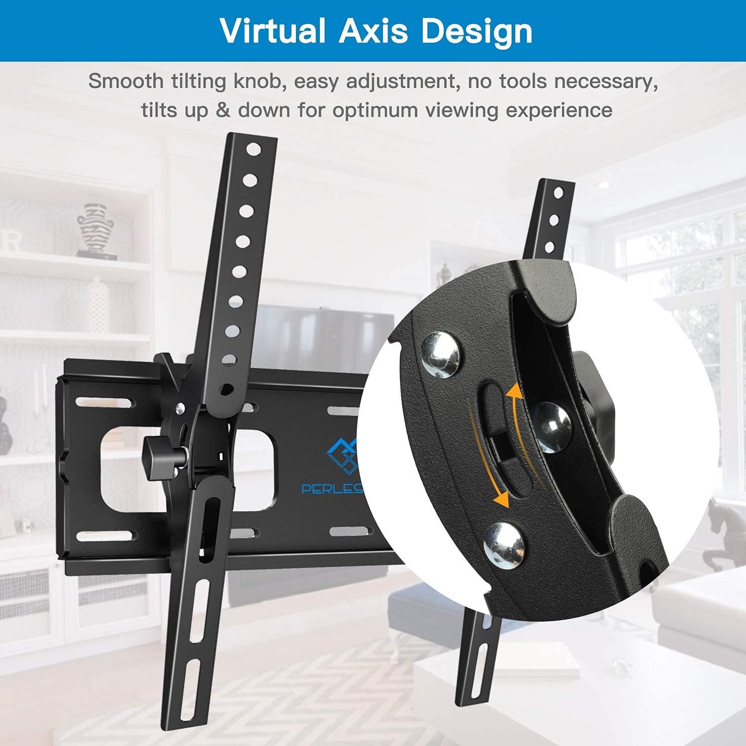 TV Wall Bracket Tilt, TV Mount for Most 26 - 65 inch Flat and Curved TVs up to 60KG, Max VESA 400X400mm, PSMT2 - E - Amazing Gadgets Outlet