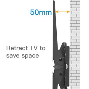 TV Wall Bracket Tilt, TV Mount for Most 26 - 65 inch Flat and Curved TVs up to 60KG, Max VESA 400X400mm, PSMT2 - E - Amazing Gadgets Outlet