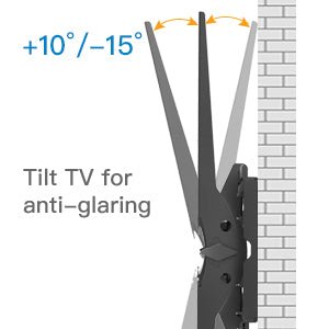 TV Wall Bracket Tilt, TV Mount for Most 26 - 65 inch Flat and Curved TVs up to 60KG, Max VESA 400X400mm, PSMT2 - E - Amazing Gadgets Outlet