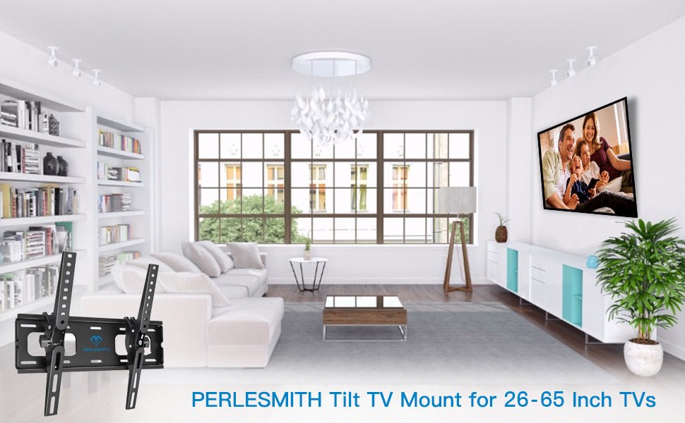 TV Wall Bracket Tilt, TV Mount for Most 26 - 65 inch Flat and Curved TVs up to 60KG, Max VESA 400X400mm, PSMT2 - E - Amazing Gadgets Outlet