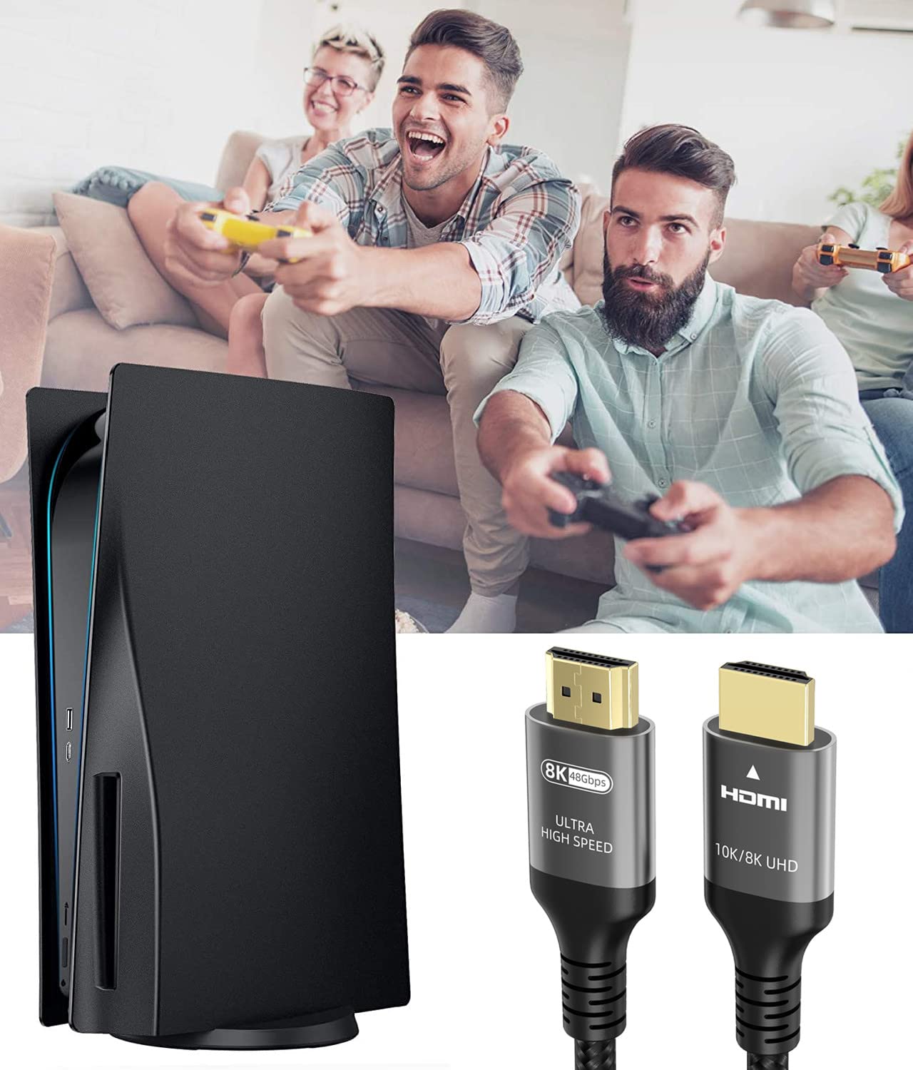 Ubluker 10K 8K 4K HDMI Cable 48Gbps 2M, Certified Ultra High Speed HDMI® Cable 4K 240Hz 144Hz 8K 60Hz 0.01ms HDR10+ ARC eARC HDCP2.3 Netflix Roku TV PC Monitor Projector PS5 4 Xbox   Import  Single ASIN  Import  Multiple ASIN ×Product customizati - Amazing Gadgets Outlet