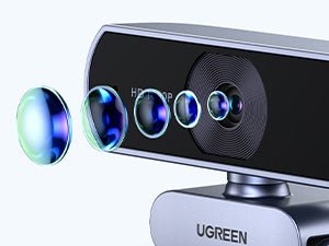 UGREEN USB Webcam, Full HD 1080P/30fps Webcam for PC, Webcam with Microphone, Clear Stereo Audio, Auto Light Correction, 85° View Web Cam for Live Streaming, Video Calling, Studying, Conferences - Amazing Gadgets Outlet