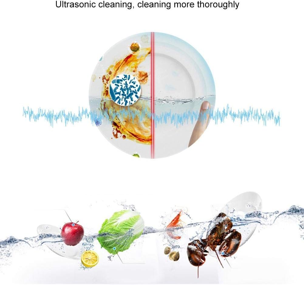 Ultrasonic Dishwasher,Multifunctional Household Mini Dishwasher,High - Pressure Water Spray,Portable Small USB Rechargeable Lazy Dishwasher,Household Dish Washing Machine(Red) - Amazing Gadgets Outlet