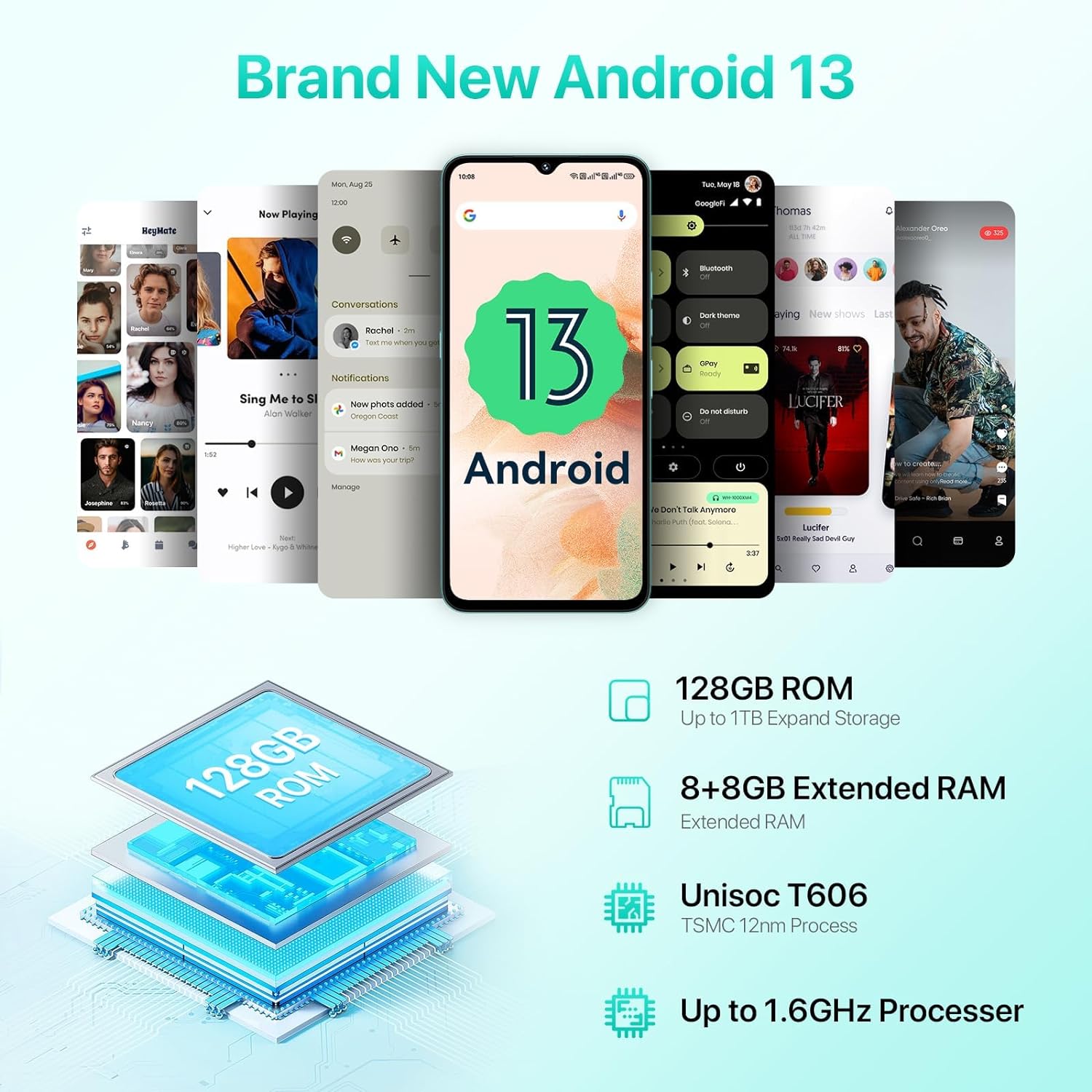 UMIDIGI A15C NFC Mobile Phone,16GB+128GB/1TB,Unisoc T606 Octa - Core Cellphone,Android 13 Smartphone,48MP Camera,5000mAh Battery Type - C,6.7HD+Screen,4G Dual SIM/Face ID/GPS/OTG(Black)   Import  Single ASIN  Import  Multiple ASIN ×Product customizat - Amazing Gadgets Outlet