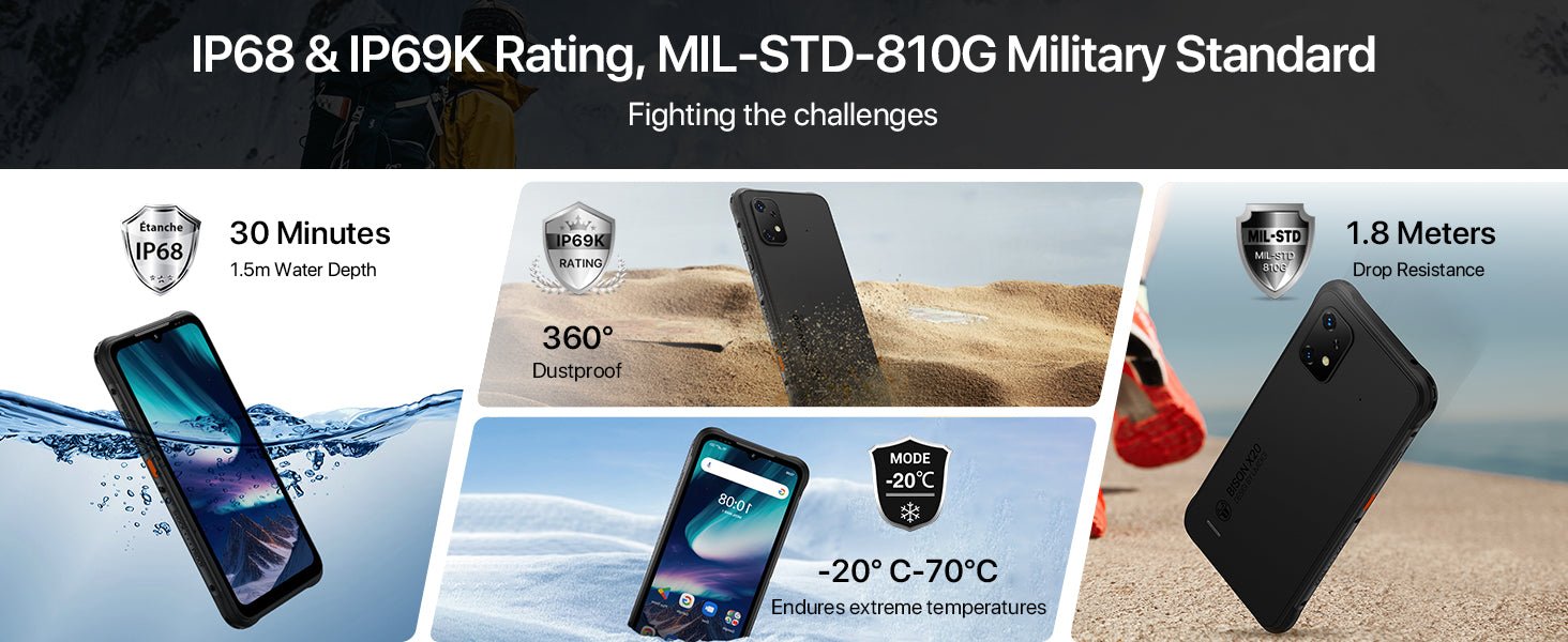 UMIDIGI BISON X20 Rugged Smartphone, 12GB RAM+128GB ROM(1TB), Android 13 Mobile Phones, 6000mAh, 6.53" HD+, 20MP Camera Phone with IP68/69K Waterproof, unlocked mobile phones Dual SIM 4G/NFC/OTG/GPS   Import  Single ASIN  Import  Multiple ASIN ×P - Amazing Gadgets Outlet