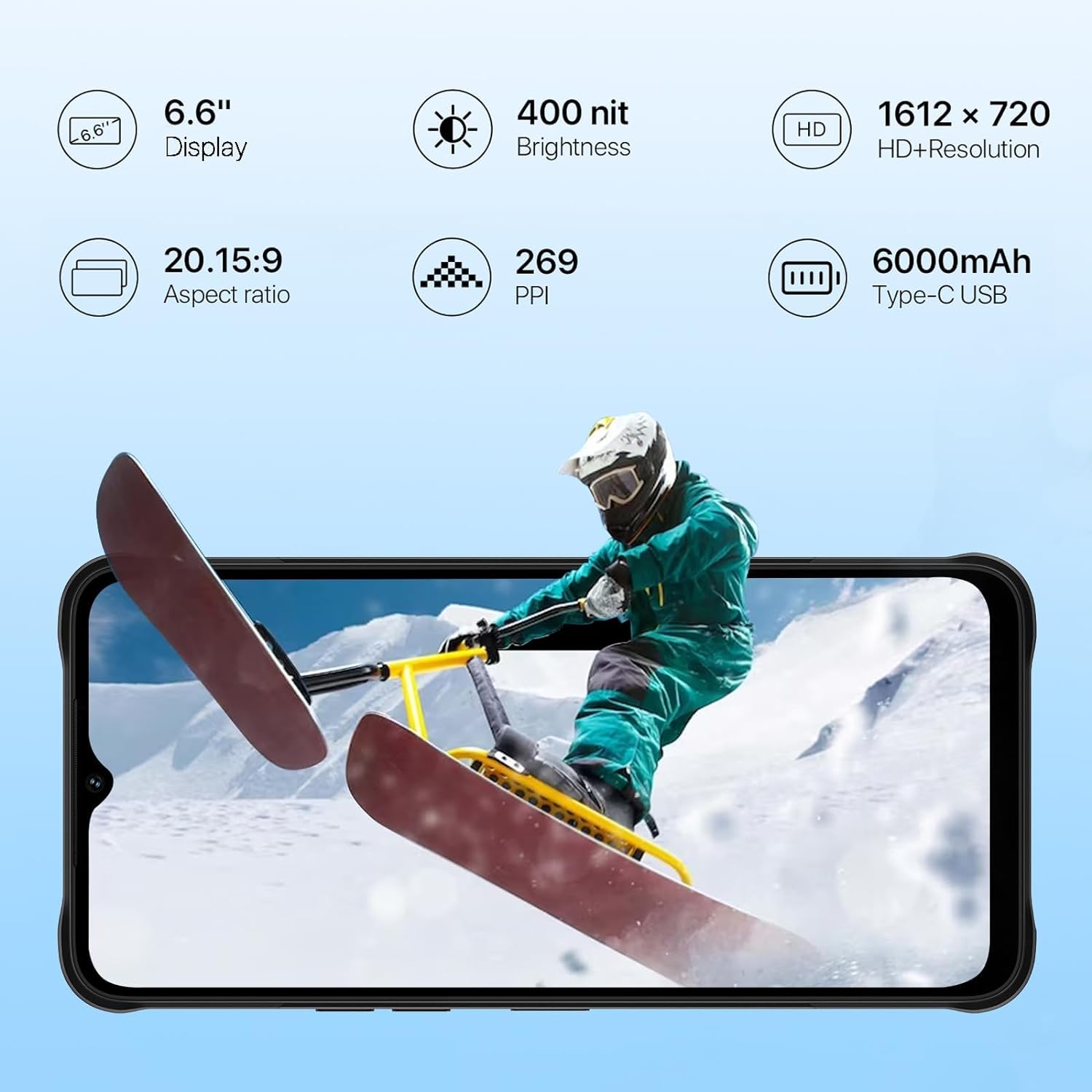 UMIDIGI G5 Mecha Waterproof Rugged Smartphone,RAM 8GB+8GB Extend+128GB/1TB,6000mAh Mobile Phones,50MP+8MP Dual SIM Phone,Android 13,Octa - Core,6.6" HD+,IP68/69K Rugged Phone,Face ID/OTG/GPS(Black) - Amazing Gadgets Outlet