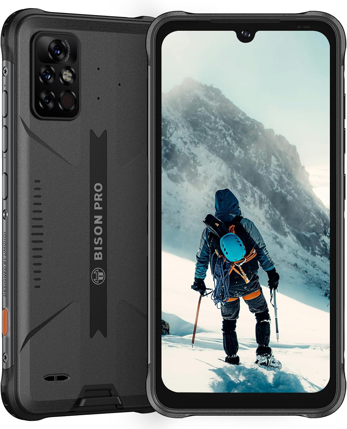 UMIDIGI Unlocked Rugged Smartphones, BISON Pro 4GB+128GB ROM Android 11 IP68/IP69K Helio G80 48MP Camera 6.3" FHD+ Waterproof Phone 5000mAh 18W Fast charge Global Version NFC Rugged Smartphone - Amazing Gadgets Outlet