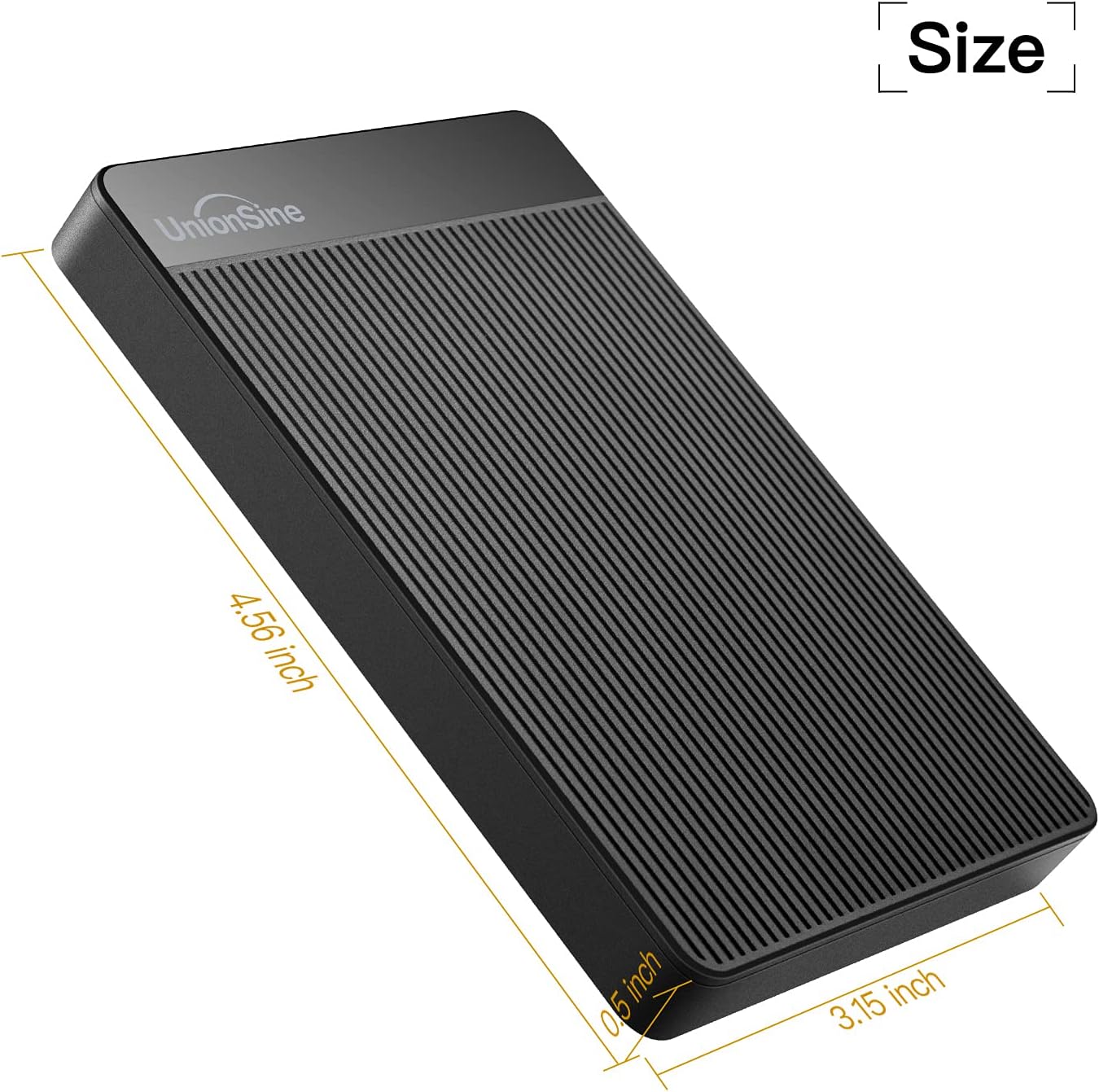 UnionSine External Hard Drive 500GB Ultra Slim Portable USB 3.0 HDD Storage Compatible for PC,Mac, Laptop, Xbox, Xbox one, PS4(Black) HD2510 - Amazing Gadgets Outlet