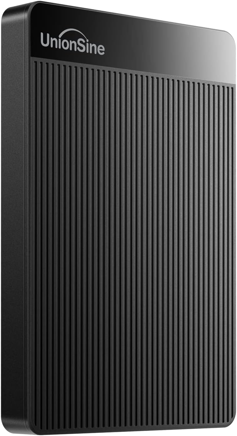 UnionSine External Hard Drive 500GB Ultra Slim Portable USB 3.0 HDD Storage Compatible for PC,Mac, Laptop, Xbox, Xbox one, PS4(Black) HD2510 - Amazing Gadgets Outlet