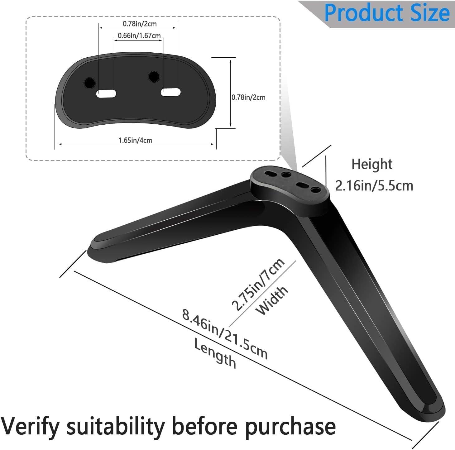 Universal TV Stand Base Replacement, TV Stand Legs, TV Riser, TV Stand Mount for Most 27 to 55 Inch LCD LED Samsung LG Sony VIZIO TCL KONKA TV, Hold up to 99lbs - Black   Import  Single ASIN  Import  Multiple ASIN ×Product customization Ge - Amazing Gadgets Outlet