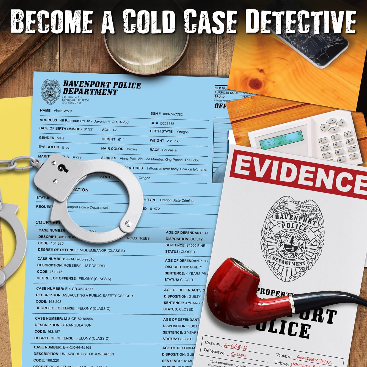 Unsolved Case Files | Gardner, Avery - Active Murder Mystery Case - Can you Solve the Case? - Amazing Gadgets Outlet