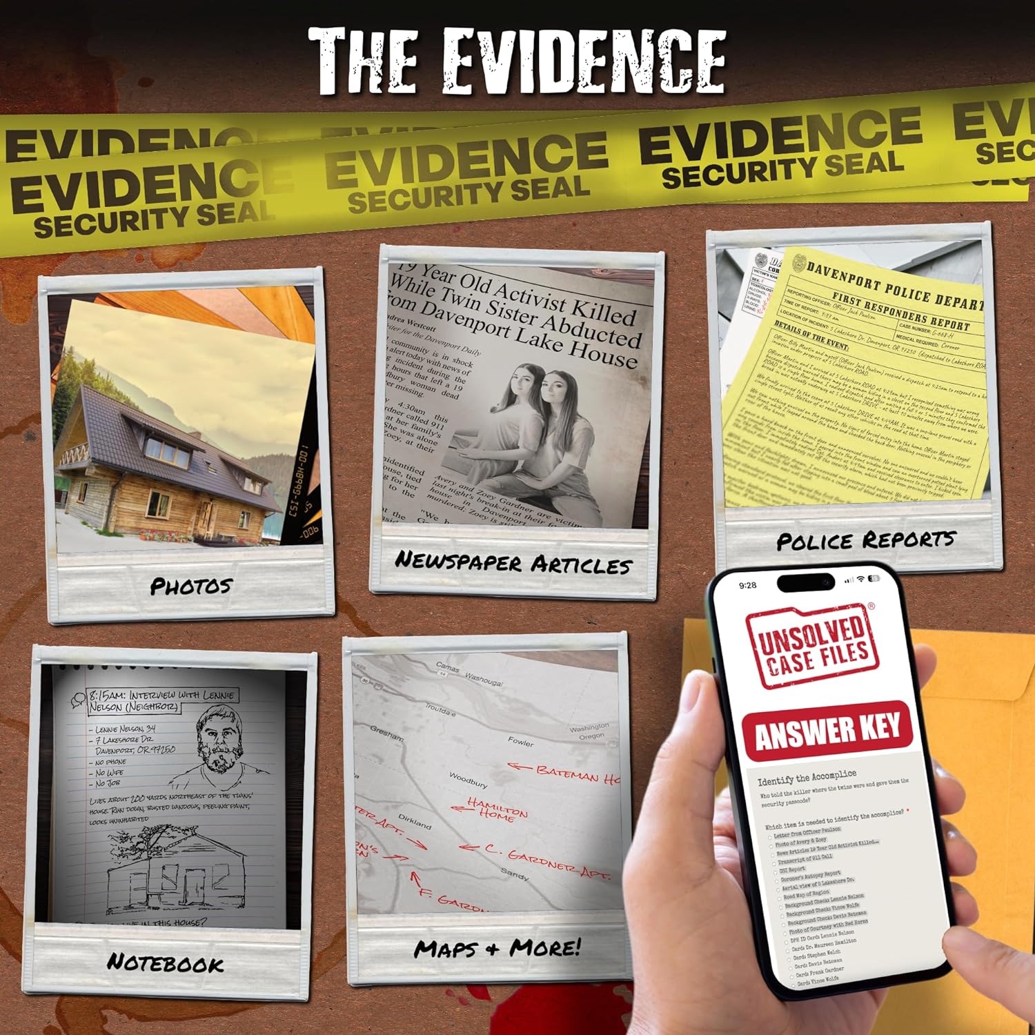 Unsolved Case Files | Gardner, Avery - Active Murder Mystery Case - Can you Solve the Case? - Amazing Gadgets Outlet