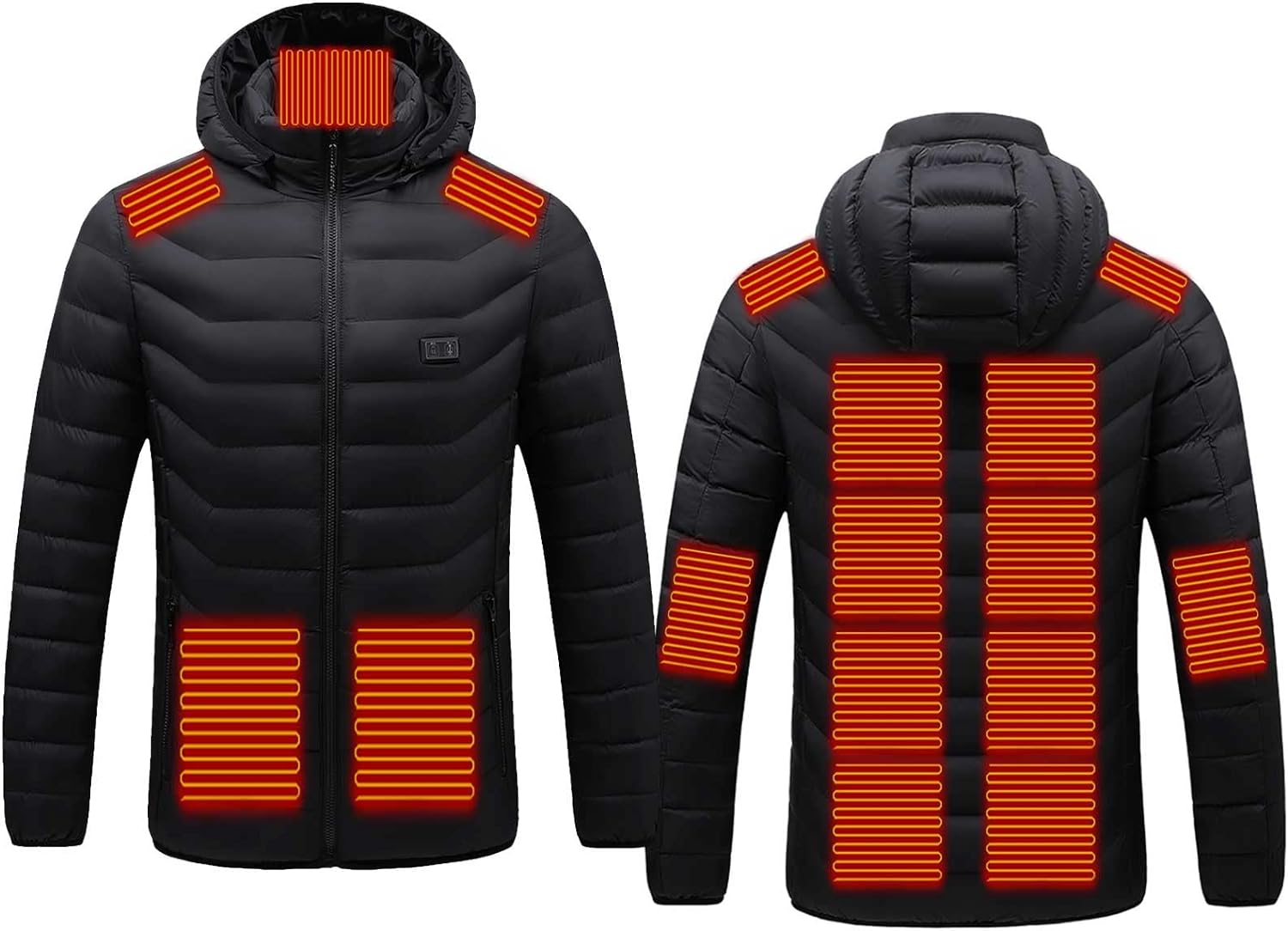 Upgraded Heated Jacket for Men Women Clearance Electric Heated Coat with 15 Heating Zones USB Rechargeable Heating Down Jackets 3 Adjustable Temperature Washable Heated Clothing Camping Hiking Golf - Amazing Gadgets Outlet