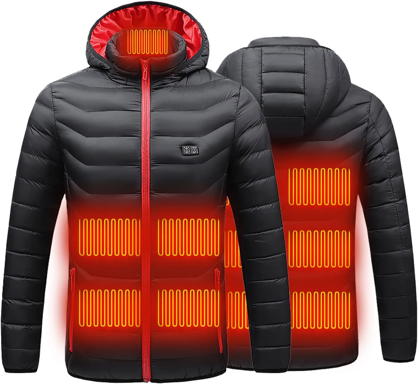 Upgraded Heated Jacket for Men Women Clearance Electric Heated Coat with 15 Heating Zones USB Rechargeable Heating Down Jackets 3 Adjustable Temperature Washable Heated Clothing Camping Hiking Golf - Amazing Gadgets Outlet