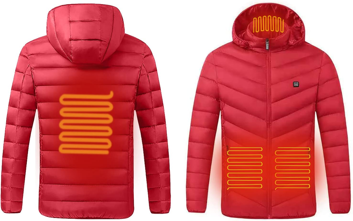 Upgraded Heated Jacket for Men Women Clearance Electric Heated Coat with 15 Heating Zones USB Rechargeable Heating Down Jackets 3 Adjustable Temperature Washable Heated Clothing Camping Hiking Golf - Amazing Gadgets Outlet