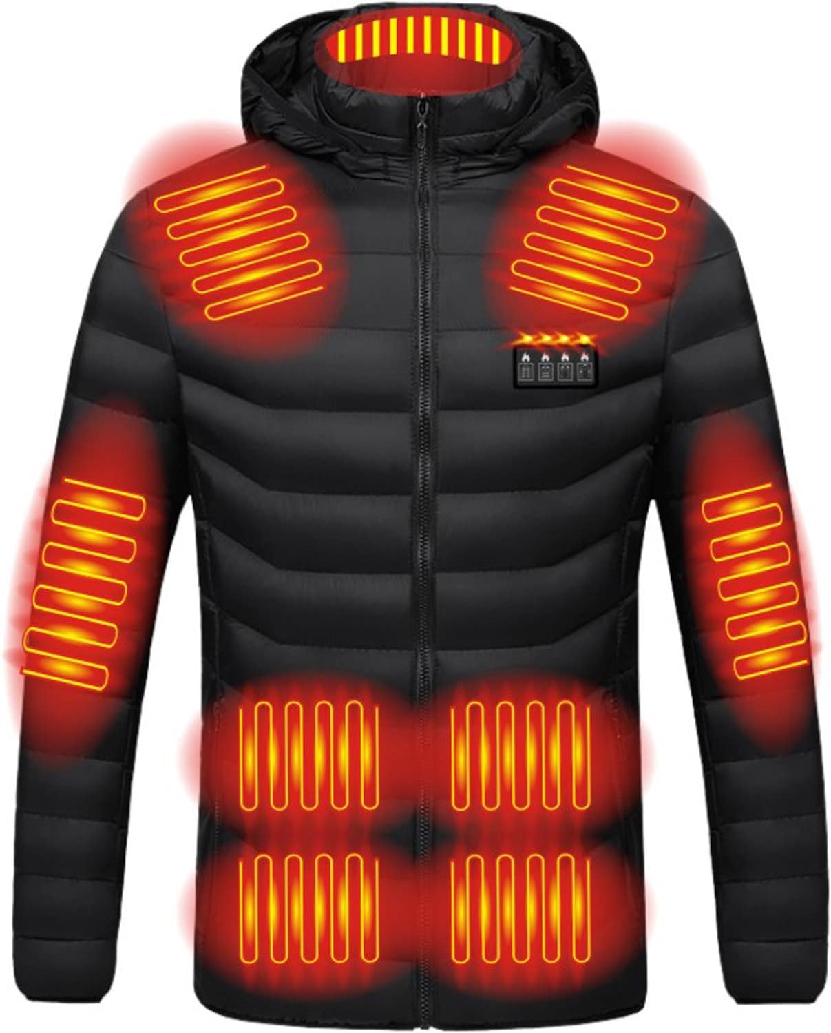 Upgraded Heated Jacket for Men Women Clearance Electric Heated Coat with 15 Heating Zones USB Rechargeable Heating Down Jackets 3 Adjustable Temperature Washable Heated Clothing Camping Hiking Golf - Amazing Gadgets Outlet