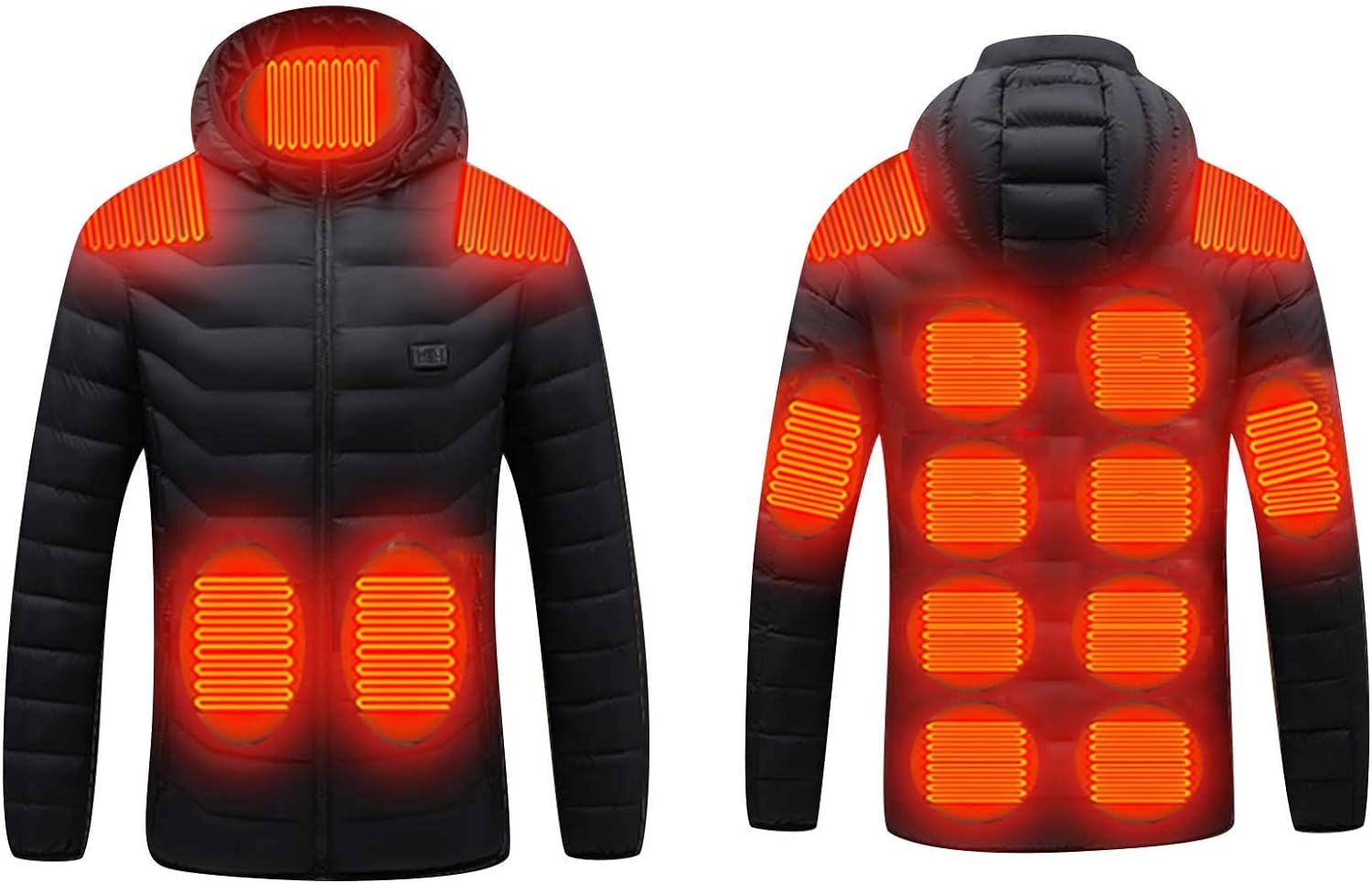 Upgraded Heated Jacket for Men Women Clearance Electric Heated Coat with 15 Heating Zones USB Rechargeable Heating Down Jackets 3 Adjustable Temperature Washable Heated Clothing Camping Hiking Golf - Amazing Gadgets Outlet