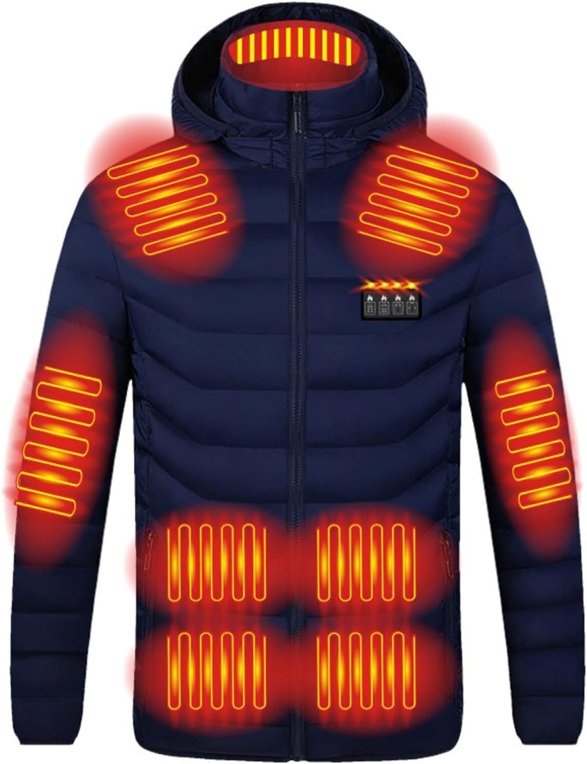 Upgraded Heated Jacket for Men Women Clearance Electric Heated Coat with 15 Heating Zones USB Rechargeable Heating Down Jackets 3 Adjustable Temperature Washable Heated Clothing Camping Hiking Golf - Amazing Gadgets Outlet