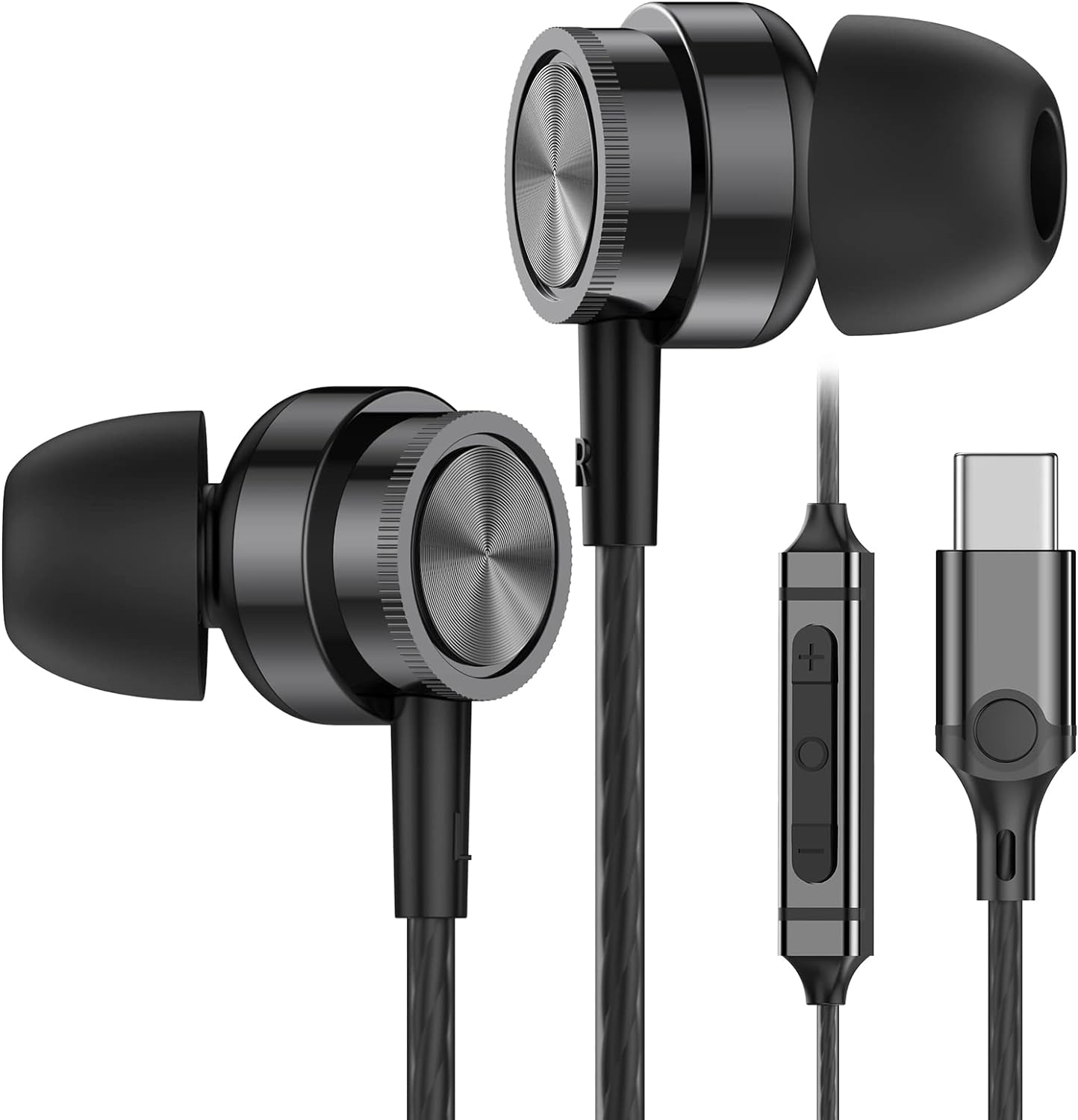 USB C Headphones for Samsung Galaxy S23 Ultra S22 S21 FE S20 A53, USB C Earphones with microphones type c in ear headphones wired Earphones Compatible with ipad Pro 2022/2021,Pixel 7/6/5/4 and etc - Amazing Gadgets Outlet