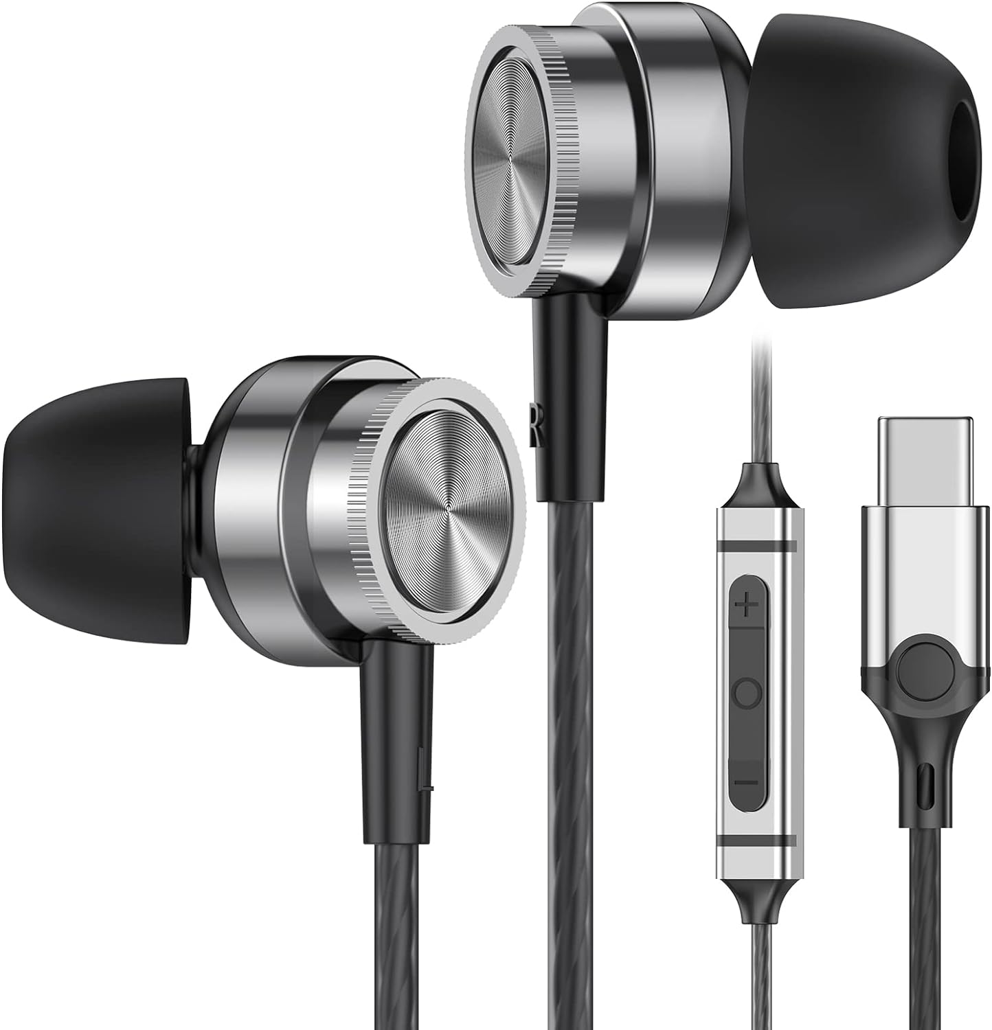 USB C Headphones for Samsung Galaxy S23 Ultra S22 S21 FE S20 A53, USB C Earphones with microphones type c in ear headphones wired Earphones Compatible with ipad Pro 2022/2021,Pixel 7/6/5/4 and etc - Amazing Gadgets Outlet