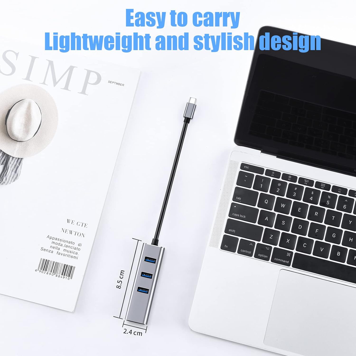 USB C to Ethernet Adapter 3 Port USB 3.0 Hub with RJ45 10/100/1000 Gigabit Ethernet 4in1 Compatible for MacBook Pro 2021/2020/2019/2018/2017, MacBook Air, Dell XPS and More - Amazing Gadgets Outlet