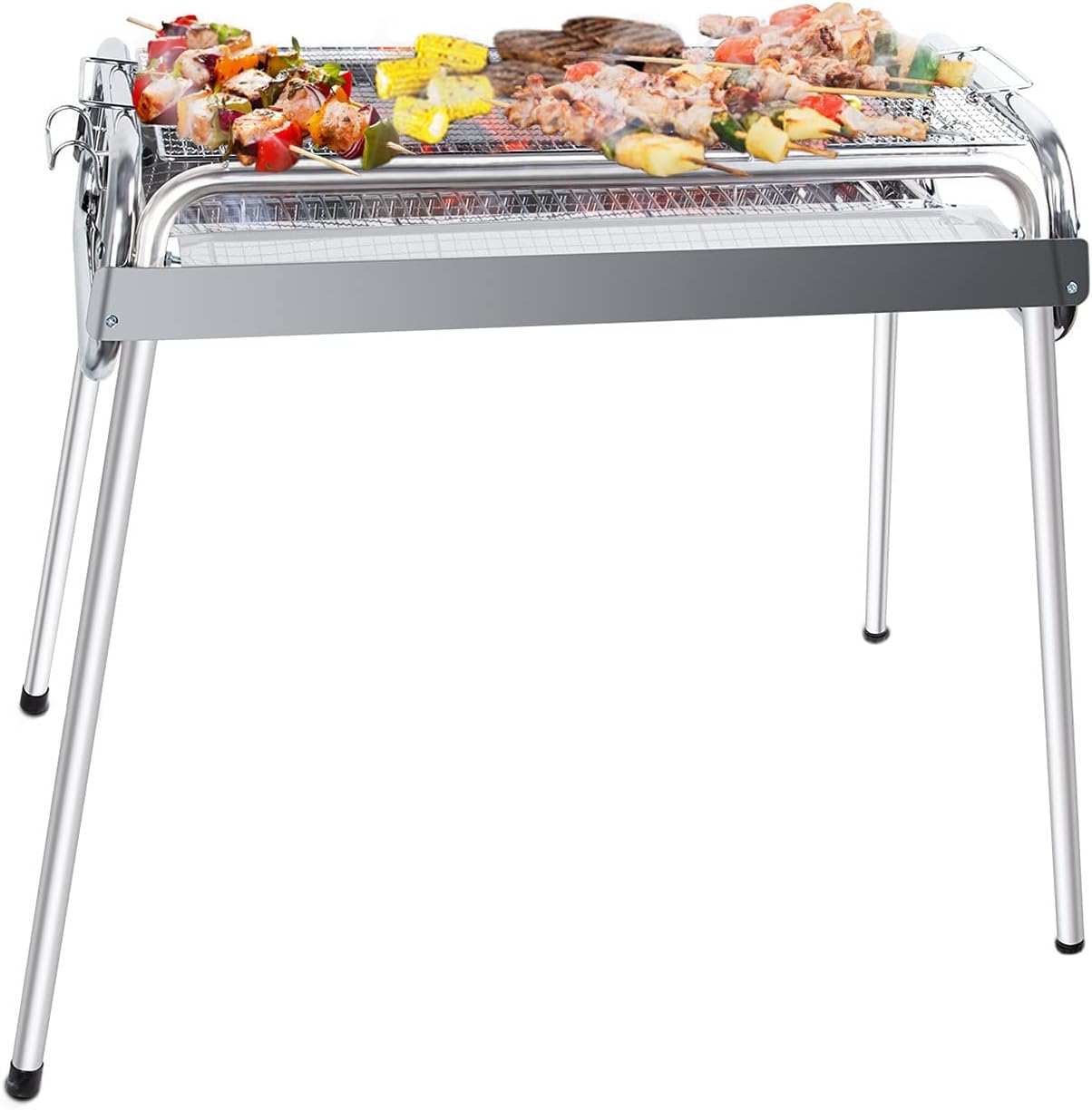 Uten Barbecue Grill, Stainless Steel BBQ, Large Folding Portable BBQ Grill, Charcoal Grill for Outdoor Cooking Camping Hiking Picnics   Import  Single ASIN  Import  Multiple ASIN ×Product customization General Description Gallery Rev - Amazing Gadgets Outlet