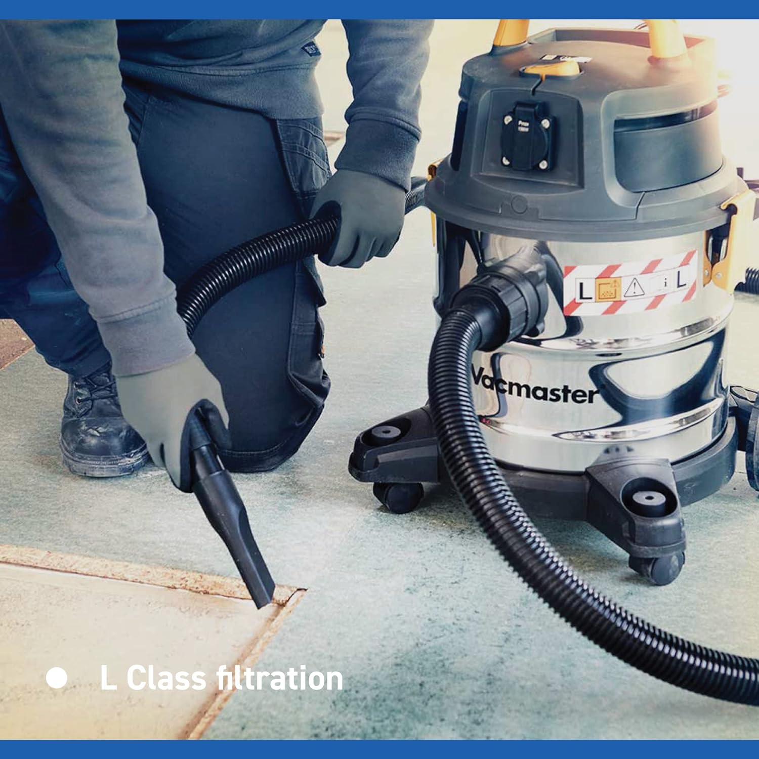 Vacmaster Wet and Dry Vacuum Cleaner 20L. 240V L Class Industrial Dust Extractor. Powerful 1600W Motor, Power Take Off & Dual HEPA 13 Filtration. For Trade, Commercial & Professional Use - Amazing Gadgets Outlet