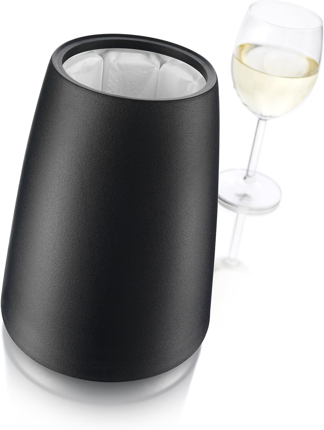 Vacu Vin Rapid Ice Elegant Wine Cooler - Black - Amazing Gadgets Outlet