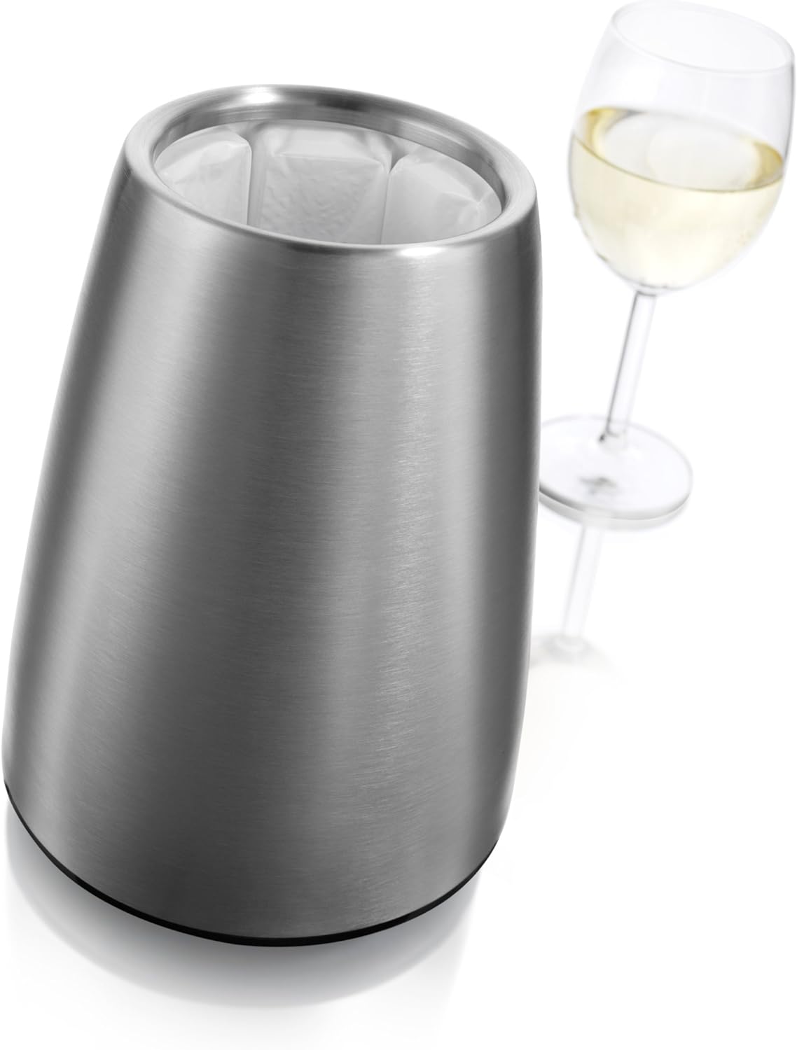 Vacu Vin Rapid Ice Elegant Wine Cooler - Stainless Steel - Amazing Gadgets Outlet