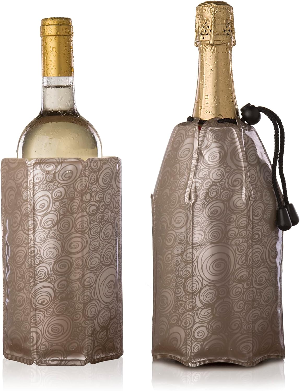 Vacu Vin Rapid Ice Wine and Champagne Cooler Set - Platinum - Amazing Gadgets Outlet