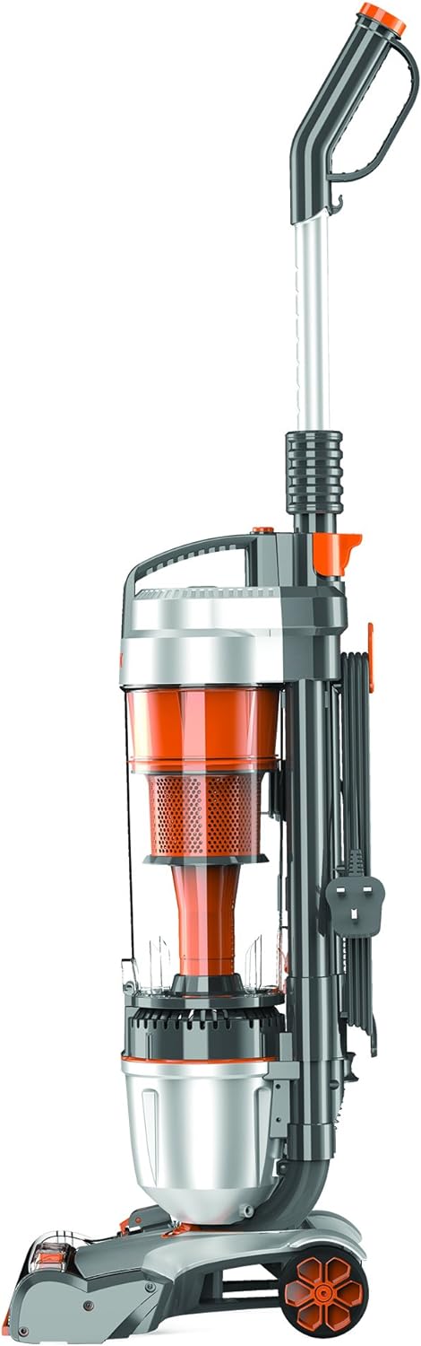 Vax Air Stretch Upright Vacuum Cleaner; Over 17m Reach; High performance, Multi - cyclonic, with No Loss of Suction; Lightweight - U85 - AS - Be, Silver and Orange, 820W - Amazing Gadgets Outlet