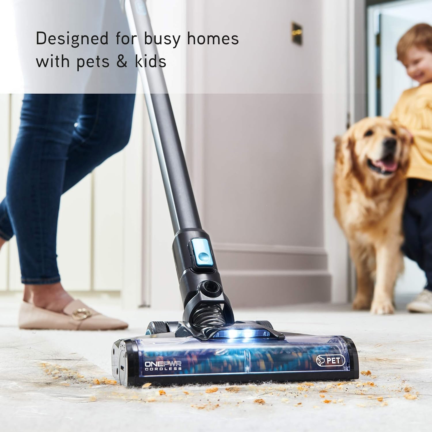 Vax Blade 4 Pet Cordless Vacuum Cleaner | Up to 45min Runtime | Pet Tool – CLSV - B4KP, Graphite/Cyan Blue - Amazing Gadgets Outlet