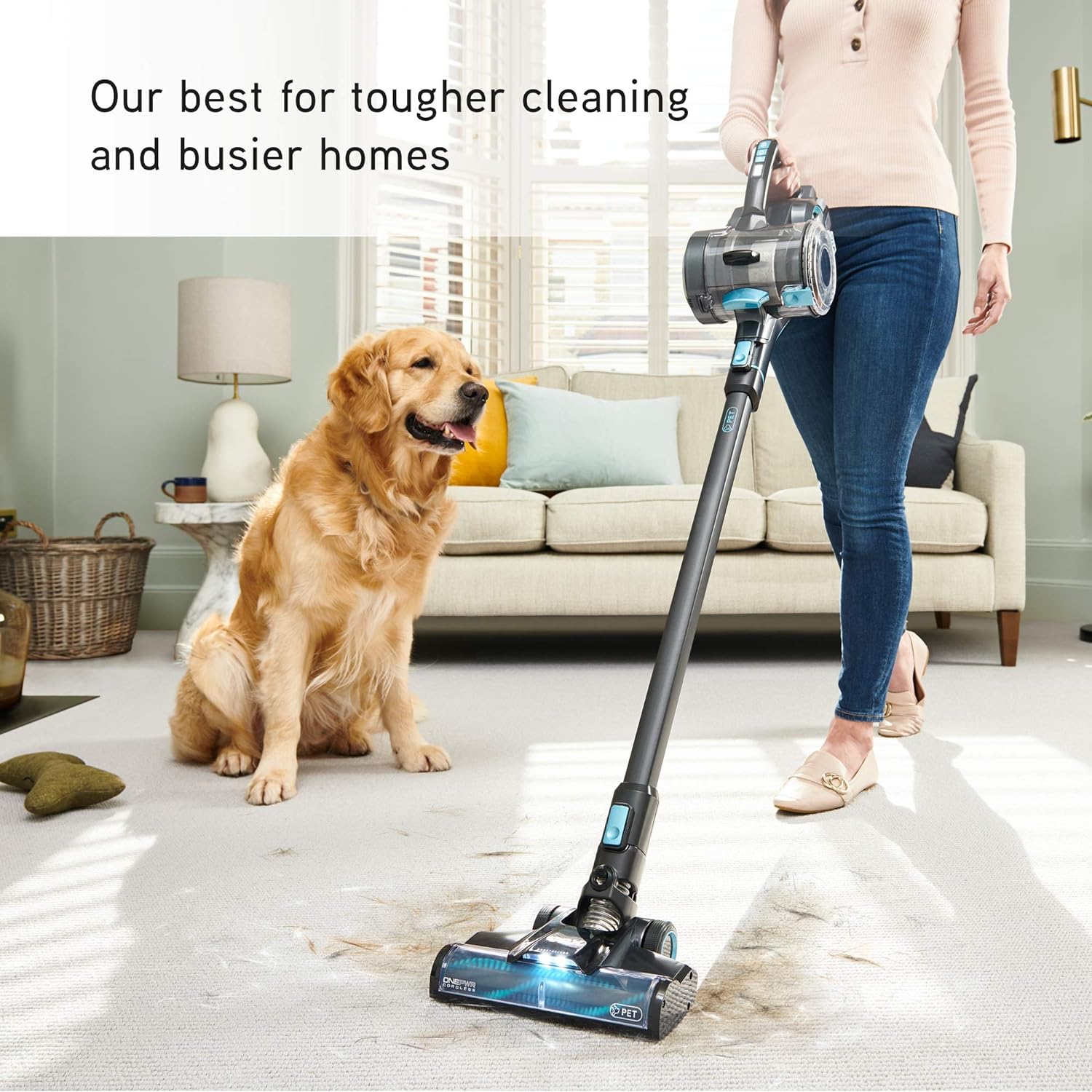 Vax Blade 4 Pet Cordless Vacuum Cleaner | Up to 45min Runtime | Pet Tool – CLSV - B4KP, Graphite/Cyan Blue - Amazing Gadgets Outlet