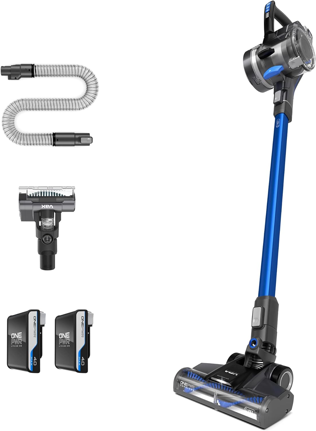 Vax Blade 4 Pet Cordless Vacuum Cleaner | Up to 45min Runtime | Pet Tool – CLSV - B4KP, Graphite/Cyan Blue - Amazing Gadgets Outlet