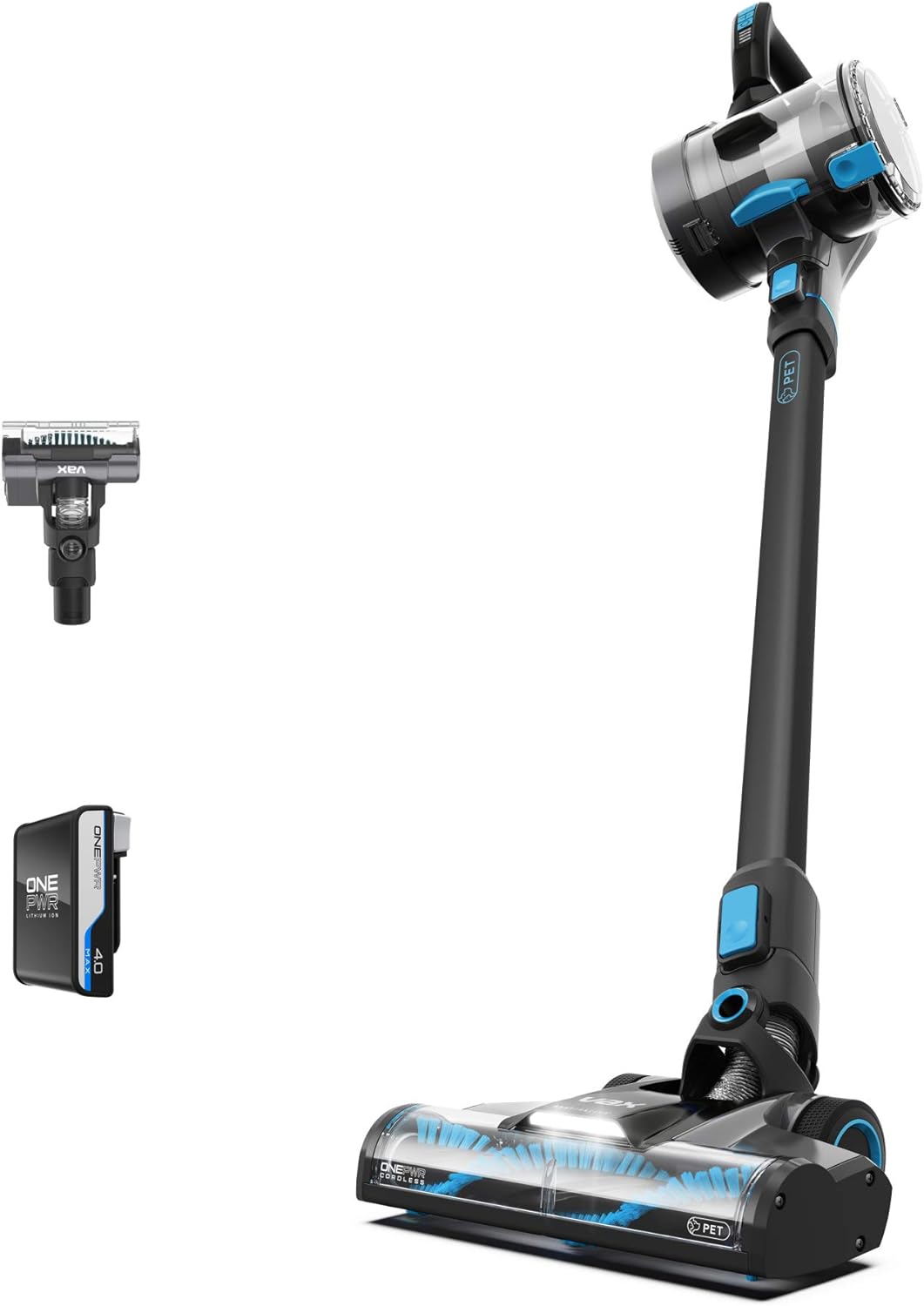 Vax Blade 4 Pet Cordless Vacuum Cleaner | Up to 45min Runtime | Pet Tool – CLSV - B4KP, Graphite/Cyan Blue - Amazing Gadgets Outlet