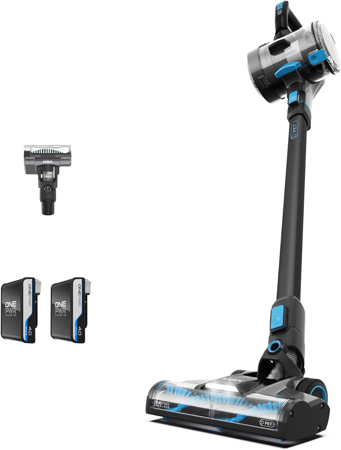 Vax Blade 4 Pet Cordless Vacuum Cleaner | Up to 45min Runtime | Pet Tool – CLSV - B4KP, Graphite/Cyan Blue - Amazing Gadgets Outlet