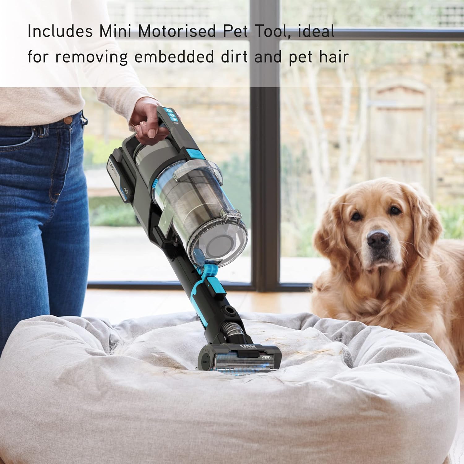 Vax Pace Pet Cordless Vacuum Cleaner | Pet Tool | Up to 40min Runtime | High Performance Cleaning - CLSV - VPKA - ‎Grey/Blue - Amazing Gadgets Outlet