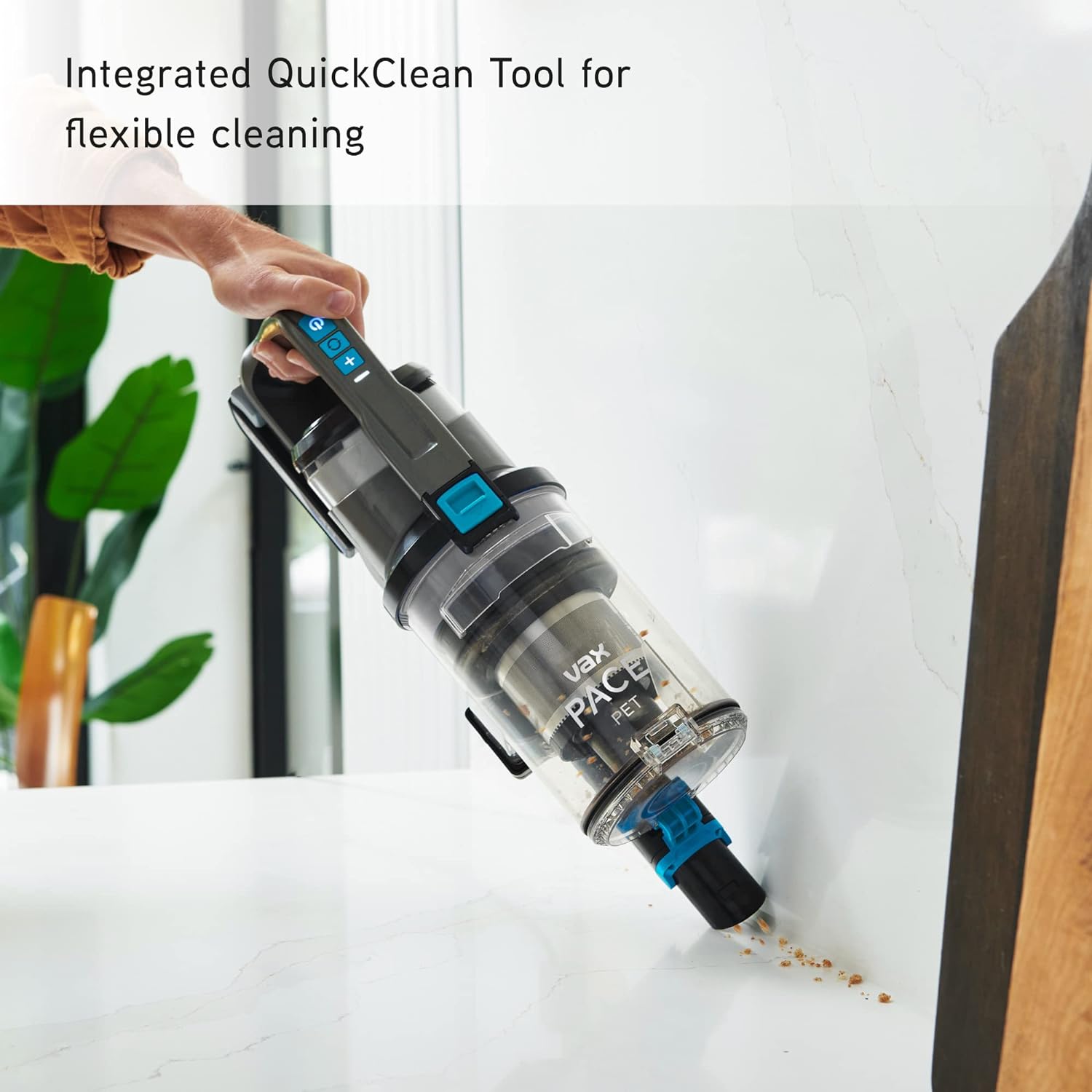 Vax Pace Pet Cordless Vacuum Cleaner | Pet Tool | Up to 40min Runtime | High Performance Cleaning - CLSV - VPKA - ‎Grey/Blue - Amazing Gadgets Outlet