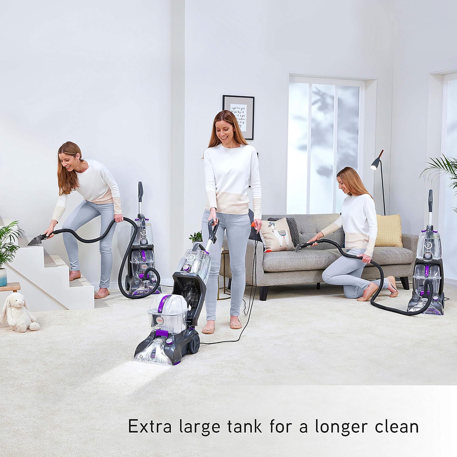 Vax Rapid Power Refresh Carpet Cleaner | Deep Clean and Leaves Carpets Dry in less than 1hr | XL Tank Capacity - CDCW - RPXR, Purple and Grey, 4.7L, 1200W   Import  Single ASIN  Import  Multiple ASIN ×Product customization General Descript - Amazing Gadgets Outlet