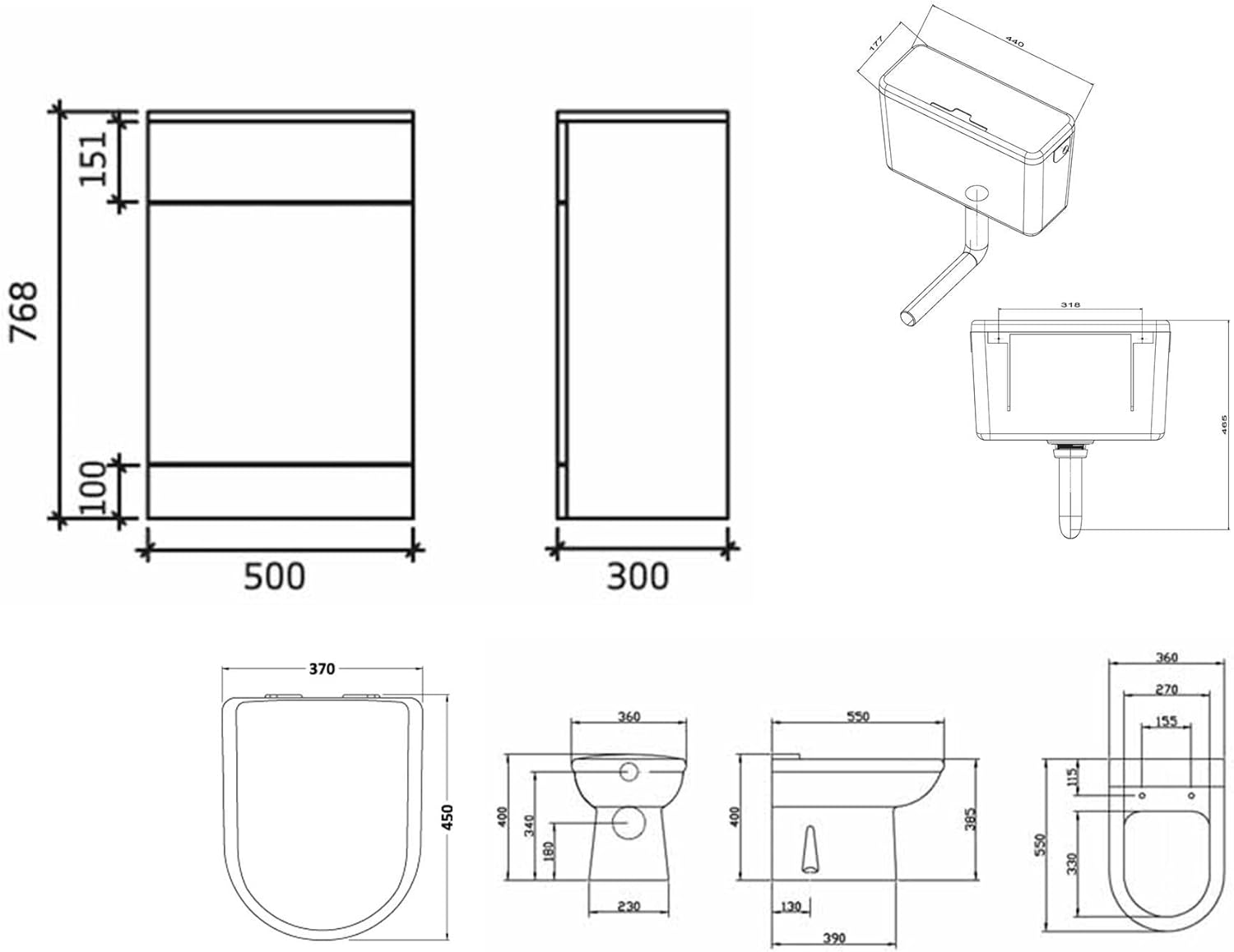 VeeBath Linx Bathroom Furniture Combination Set with Vanity Basin Cabinet, WC Toilet Unit, Pan & Cistern Pack - 1050mm   Import  Single ASIN  Import  Multiple ASIN ×Product customization General Description Gallery Reviews Variations - Amazing Gadgets Outlet