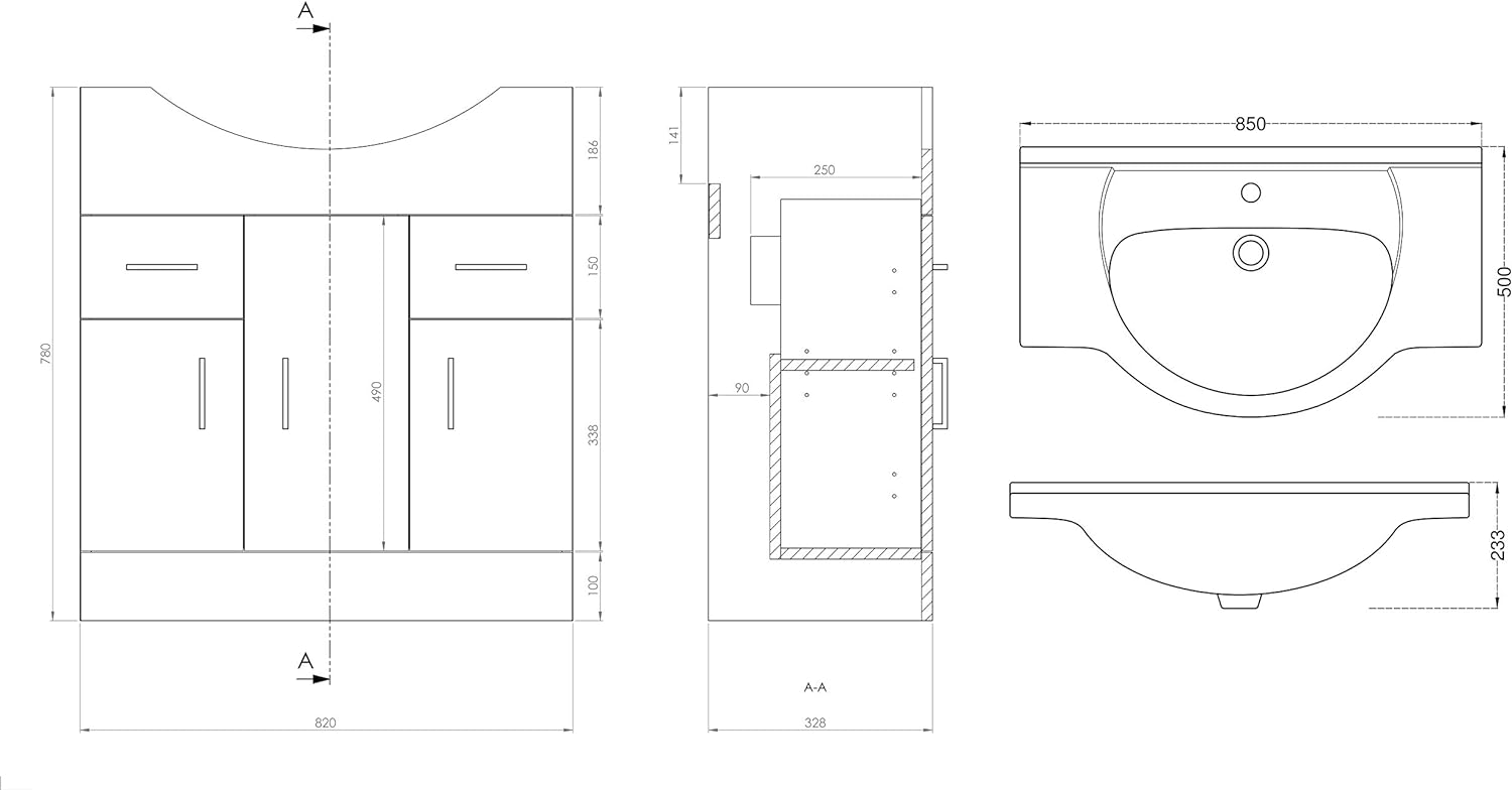 VeeBath Linx Bathroom Furniture Combination Set with Vanity Basin Cabinet, WC Toilet Unit, Pan & Cistern Pack - 1350mm   Import  Single ASIN  Import  Multiple ASIN ×Product customization General Description Gallery Reviews Variations - Amazing Gadgets Outlet