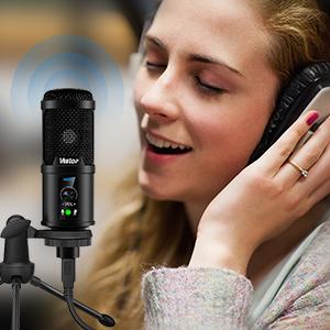 Veetop USB Microphone Metal Computer Condenser PC Mic for Gaming Podcasting Streaming Recording Voiceover YouTube Skype Twitch Zoom Cardioid with Tripod Compatible with Desktop Laptop Windows MacOS - Amazing Gadgets Outlet