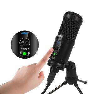 Veetop USB Microphone Metal Computer Condenser PC Mic for Gaming Podcasting Streaming Recording Voiceover YouTube Skype Twitch Zoom Cardioid with Tripod Compatible with Desktop Laptop Windows MacOS - Amazing Gadgets Outlet