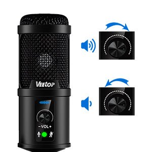 Veetop USB Microphone Metal Computer Condenser PC Mic for Gaming Podcasting Streaming Recording Voiceover YouTube Skype Twitch Zoom Cardioid with Tripod Compatible with Desktop Laptop Windows MacOS - Amazing Gadgets Outlet