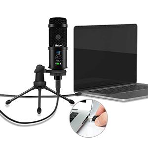 Veetop USB Microphone Metal Computer Condenser PC Mic for Gaming Podcasting Streaming Recording Voiceover YouTube Skype Twitch Zoom Cardioid with Tripod Compatible with Desktop Laptop Windows MacOS - Amazing Gadgets Outlet