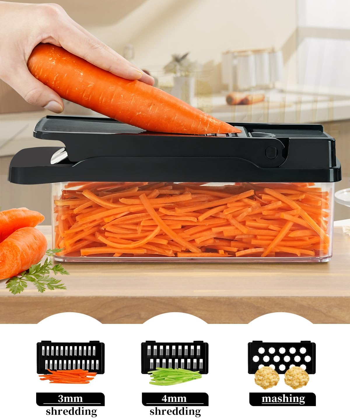 Vegetable Chopper, Pro Onion Chopper, Kitchen Mandoline Food Chopper, Multifunctional Kitchen Vegetable Slicer Dicer Cutter,Mandoline Vegetable Slicer Salad Chopper,Carrot and Garlic Chopper - Amazing Gadgets Outlet