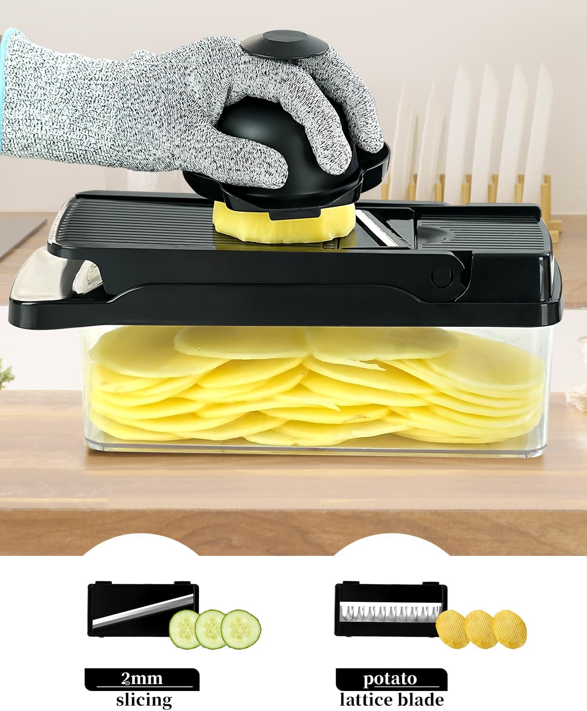 Vegetable Chopper, Pro Onion Chopper, Kitchen Mandoline Food Chopper, Multifunctional Kitchen Vegetable Slicer Dicer Cutter,Mandoline Vegetable Slicer Salad Chopper,Carrot and Garlic Chopper - Amazing Gadgets Outlet